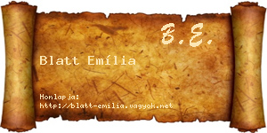 Blatt Emília névjegykártya